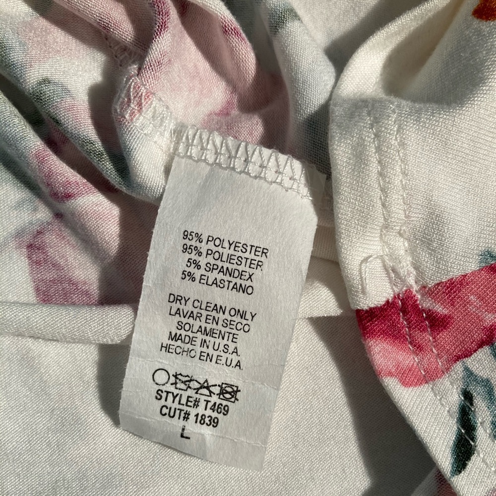 Jessy B Floral Flowers Pink Orange White Blouse - Picture 12 of 12